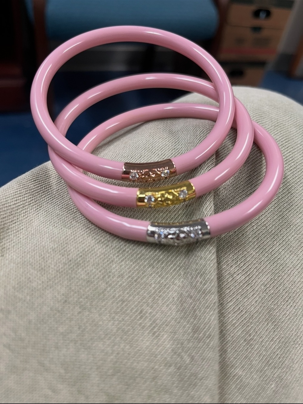 BuDhaGirl three kings  Pink Triple Bangle Bracelet (authentic)